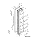 FREEZER DOOR Diagram and Parts List for RSG22IBMBFWW  General Electric Refrigerator