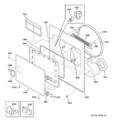 FRONT PANEL & DOOR Diagram and Parts List for NVL333GB5WW  Hotpoint Dryer