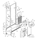 FREEZER SECTION Diagram and Parts List for HSS25GDPAWW  Hotpoint Refrigerator