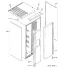 CLAD COMPONENTS Diagram and Parts List for ZFSB26DNASS  General Electric Refrigerator