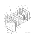 DOOR Diagram and Parts List for JBP82BF1BB  General Electric Range