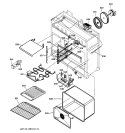 OVEN ASSEMBLY Diagram and Parts List for ZDP36L4RD2SS  General Electric Range