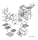 OVEN ASSEMBLY Diagram and Parts List for ZDP48N4GD2SS  General Electric Range