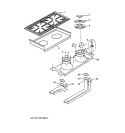 BURNER ASSEMBLY Diagram and Parts List for ZGU36N4RD2SS  General Electric Cooktop
