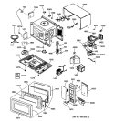 MICROWAVE Diagram and Parts List for JES1851GB002  General Electric Microwave