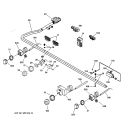 MANIFOLD & CONTROLS Diagram and Parts List for ZDP48N6DDSS  General Electric Range