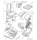 CABINET Diagram and Parts List for GBS18HBPAWW  General Electric Refrigerator