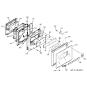 DOOR Diagram and Parts List for JGRP17WEW6WW  General Electric Range