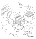 BODY PARTS Diagram and Parts List for JRP15WW6WW  General Electric Wall Oven