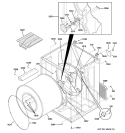CABINET & DRUM Diagram and Parts List for DPXH46GA4CC  General Electric Dryer