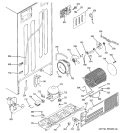 SEALED SYSTEM & MOTHER BOARD Diagram and Parts List for PTS22LCPARBB  General Electric Refrigerator
