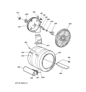 DRUM Diagram and Parts List for DPSB620GC1WW  General Electric Dryer