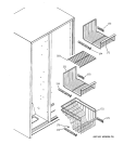 FREEZER SHELVES Diagram and Parts List for GSH22VGPBBB  General Electric Refrigerator