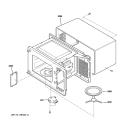 OVEN CAVITY Diagram and Parts List for JES1656WH001  General Electric Microwave