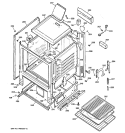 BODY PARTS Diagram and Parts List for JGBS04BEH1CT  General Electric Range