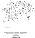 CONTROLS & BACKSPLASH Diagram and Parts List for WCCB1030B2KC  General Electric Washer