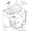 CABINET, COVER & FRONT PANEL Diagram and Parts List for WCCB1030B2KC  General Electric Washer