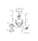 SUSPENSION, PUMP & DRIVE COMPONENTS Diagram and Parts List for WCCB1030B2KC  General Electric Washer