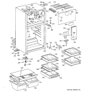 CABINET Diagram and Parts List for GTS16KBMERCC  General Electric Refrigerator