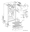 CABINET Diagram and Parts List for GTS17BBMELWW  General Electric Refrigerator