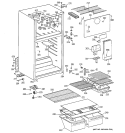 CABINET Diagram and Parts List for GTT15FBMERWW  General Electric Refrigerator