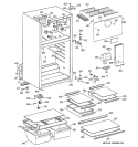 CABINET Diagram and Parts List for GTT15HBMERCC  General Electric Refrigerator
