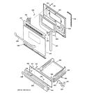 DOOR & DRAWER PARTS Diagram and Parts List for JGBC20CEH1CC  General Electric Range