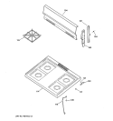 COOKTOP Diagram and Parts List for JGBS07PEH1WW  General Electric Range