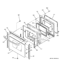 DOOR Diagram and Parts List for JBP80SF1SB  General Electric Range