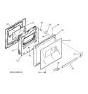 DOOR Diagram and Parts List for JGRS14BEW6BB  General Electric Range