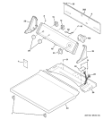 CONTROLS & TOP PANEL Diagram and Parts List for DBL333GB5CC  General Electric Dryer