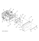 DOOR Diagram and Parts List for JDP36BD2CT  General Electric Range
