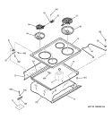 COOKTOP Diagram and Parts List for JDS26BD2CT  General Electric Range