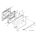 LOWER DOOR Diagram and Parts List for JRP24BD2BB  General Electric Wall Oven