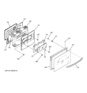 DOOR Diagram and Parts List for JSP34WD3WW  General Electric Range