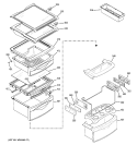FRESH FOOD SHELVES Diagram and Parts List for PSG25NGMHCBB  General Electric Refrigerator