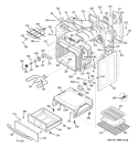 BODY PARTS Diagram and Parts List for JBP78SH1SS  General Electric Range