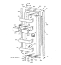 FRESH FOOD DOOR Diagram and Parts List for ZISB42DXA  General Electric Refrigerator