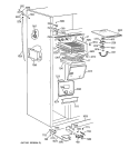 FREEZER SECTION Diagram and Parts List for ZISW42DXA  General Electric Refrigerator
