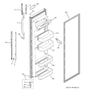 FRESH FOOD DOOR Diagram and Parts List for ESH22XGPABB  General Electric Refrigerator