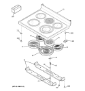 COOKTOP Diagram and Parts List for JBP80SF1SS  General Electric Range