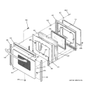 DOOR Diagram and Parts List for JBP80SF1SS  General Electric Range