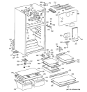 CABINET Diagram and Parts List for HTS18HBMERWW  Hotpoint Refrigerator