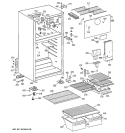 CABINET Diagram and Parts List for HTT18EBMERCC  Hotpoint Refrigerator