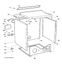 CABINET Diagram and Parts List for DCCD330ED0WC  General Electric Dryer