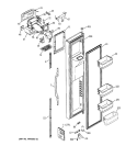 FREEZER DOOR Diagram and Parts List for GCG21IEMHFBB  General Electric Refrigerator