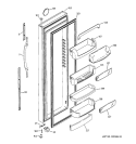 FRESH FOOD DOOR Diagram and Parts List for GCG21IEMHFBB  General Electric Refrigerator
