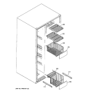 FREEZER SHELVES Diagram and Parts List for GCG21IEMHFBB  General Electric Refrigerator
