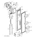 FREEZER DOOR Diagram and Parts List for GCK21LENCFCC  General Electric Refrigerator