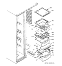 FRESH FOOD SHELVES Diagram and Parts List for GIG21IEMFFWS  General Electric Refrigerator